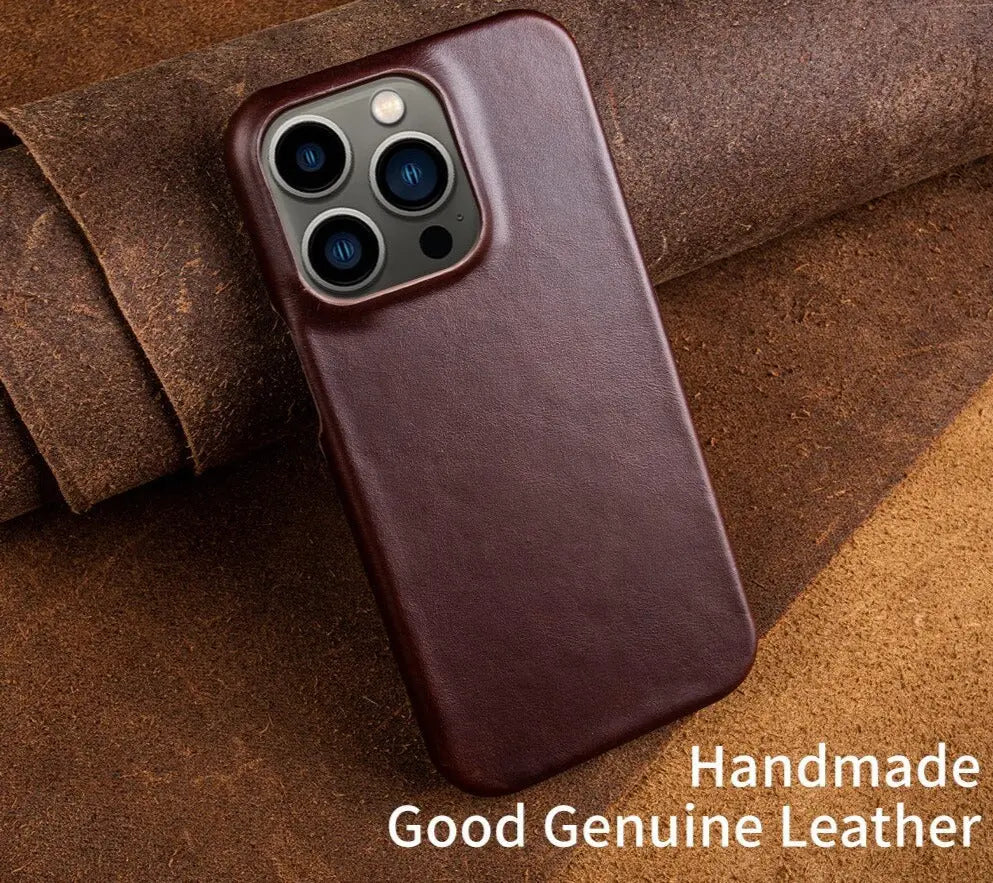 Thomasequestrian | RoyalLeather – Luxurious Handmade Genuine Cowhide Leather Case for iPhone