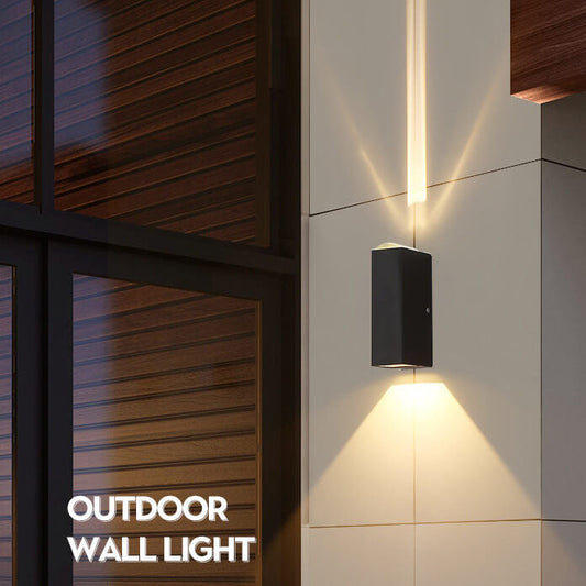 Thomasequestrian | Modern Waterproof LED Outdoor Wall Light – Rectangular Up/Down Aluminum Fixture