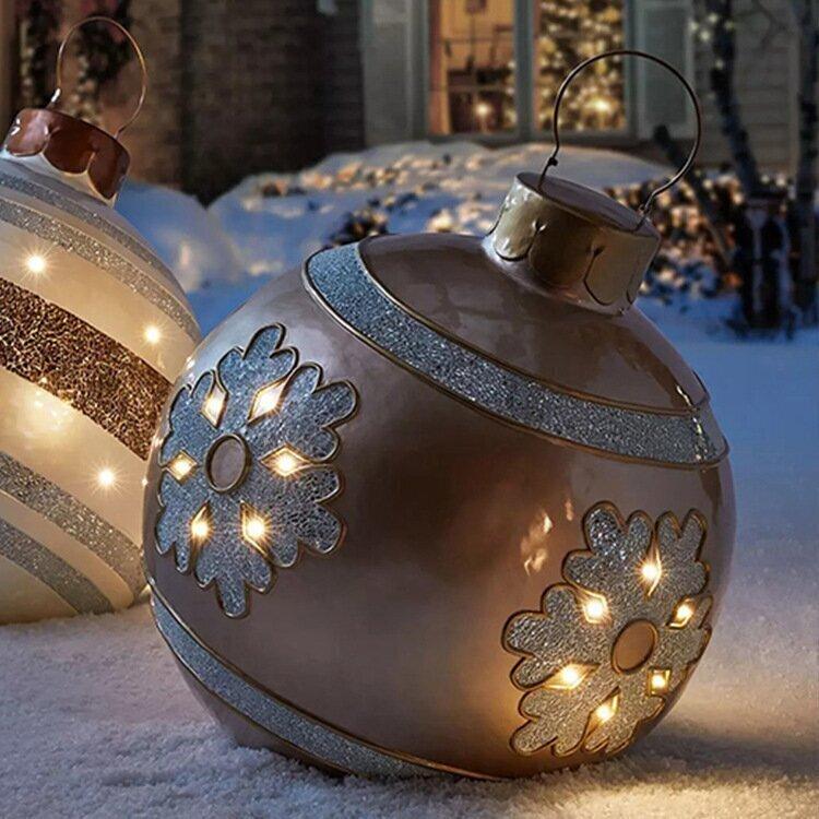 Thomasequestrian | Inflatable Christmas Decoration Ball – Outdoor PVC Lighted Ornament