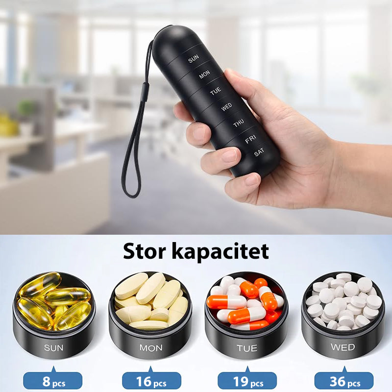 Thomasequestrian | 7-Day Portable Pill Organizer for Travel