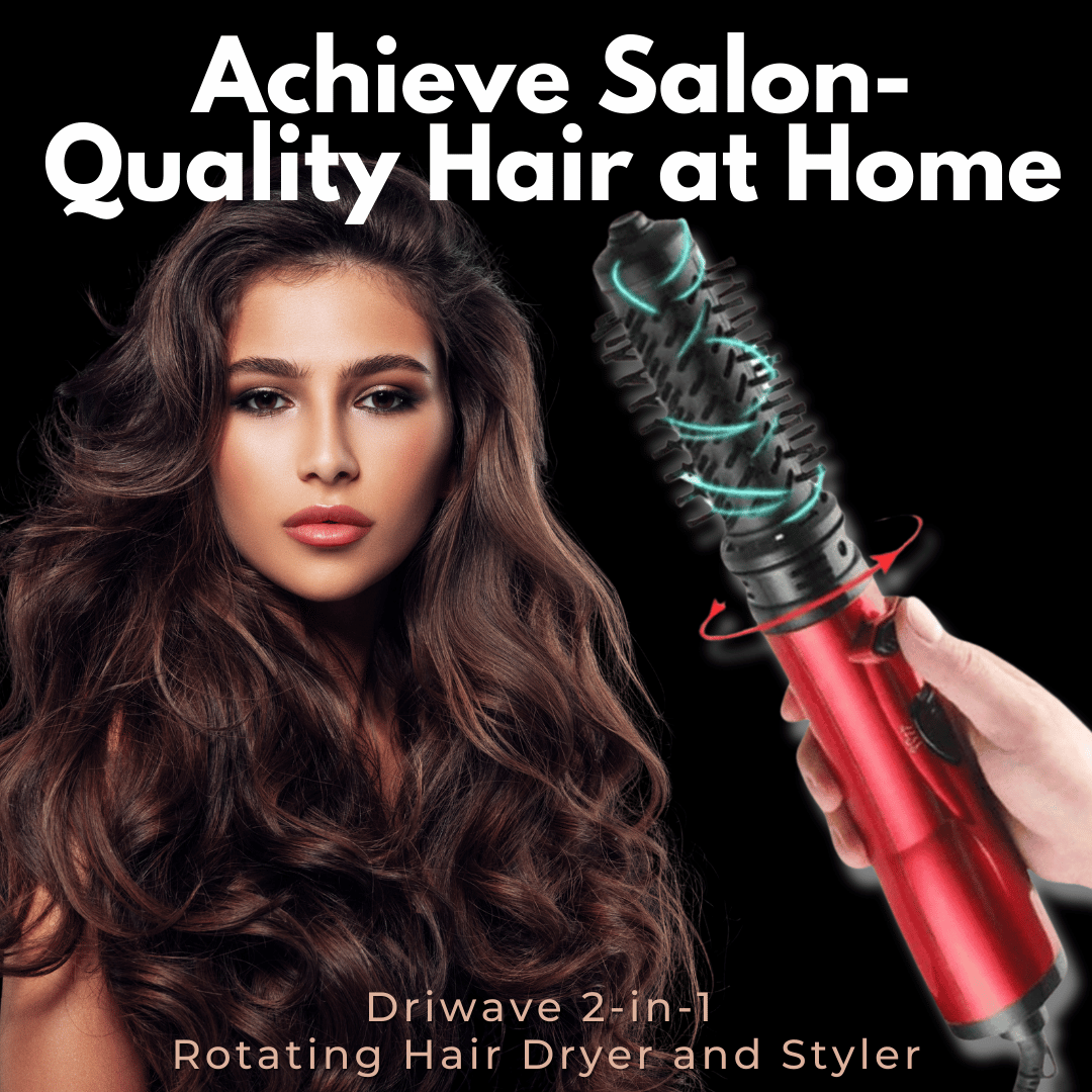 Thomasequestrian | 3-in-1 Rotating Hair Dryer and Styler – Adjustable Temperature for Effortless Curls and Waves