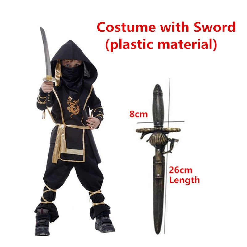 Thomasequestrian | Boys Ninja Halloween Costume Set – Complete Kids Outfit with Mask & Belt