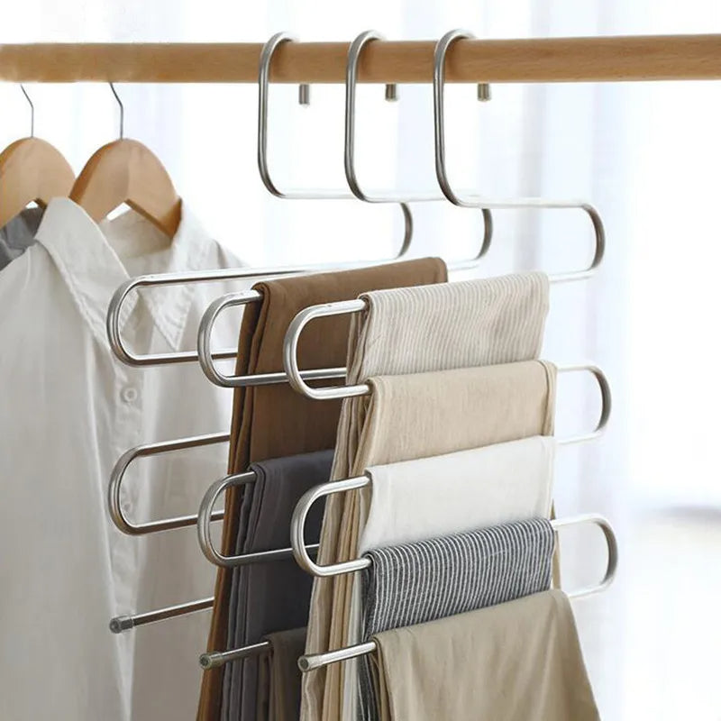 Thomasequestrian | 5-Layer Stainless Steel S-Shape Clothes Hanger