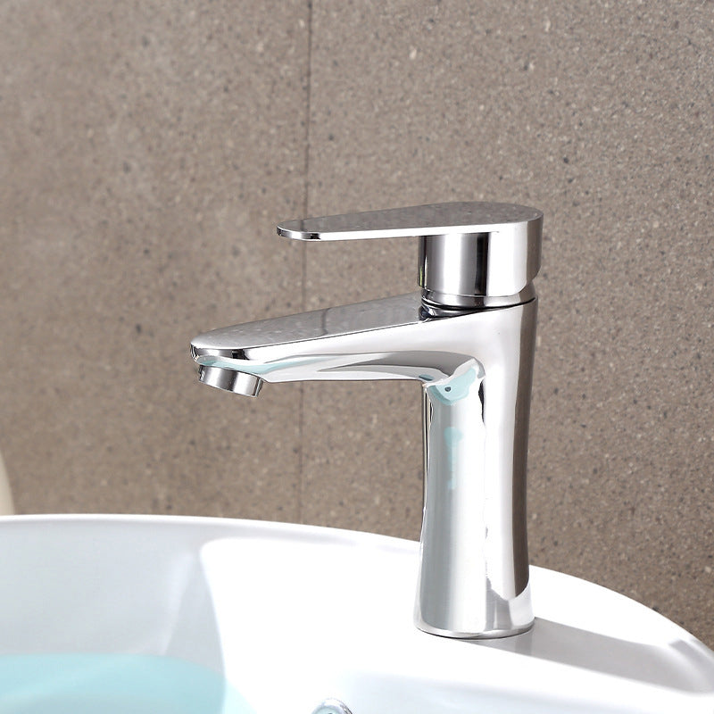 Thomasequestrian | Modern Basin Tap - Monochrome Center Mount Low Arc Bathroom Faucet