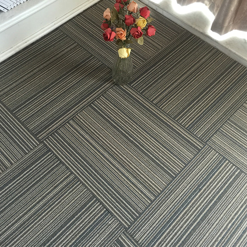 Thomasequestrian | Dark Color Level Loop Carpet Tile – Non-Slip Self-Adhesive Indoor Office Carpet Squares