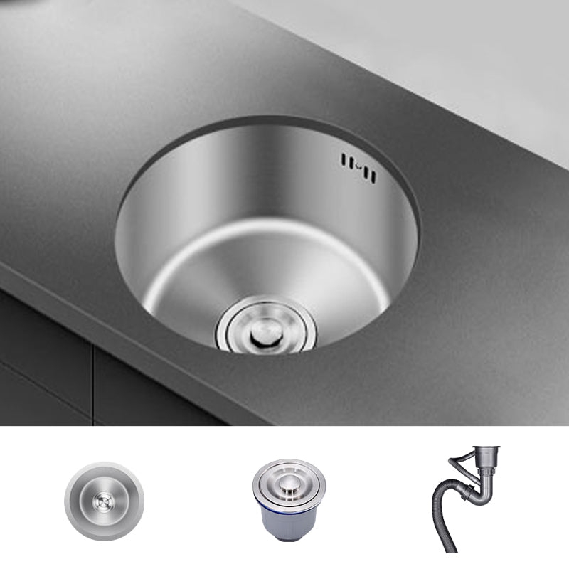 Thomasequestrian | Round Stainless Steel Sink - Built-in with Basket Strainer