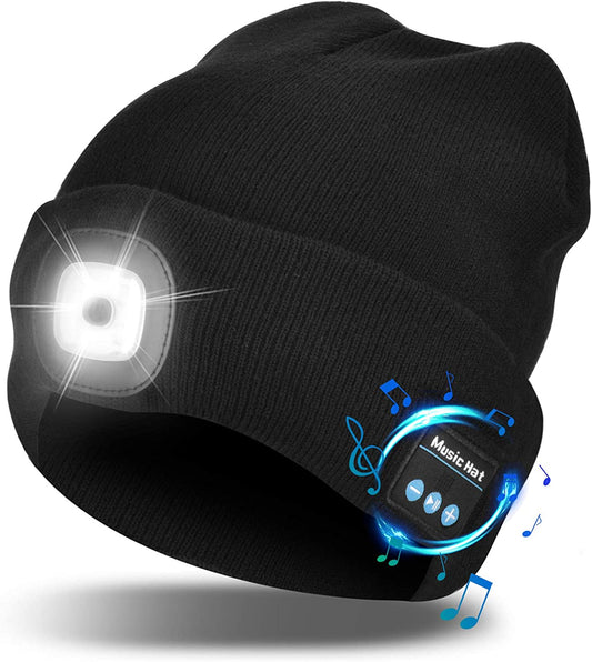 Thomasequestrian | Bluetooth Beanie Hat with Light – Wireless Headphones Beanie for Winter & Hands-Free Calling