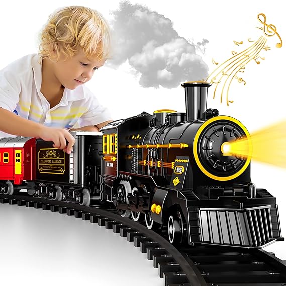 Thomasequestrian | TrackMaster Pro – Battery-Powered Electric Train Set with Realistic Sounds