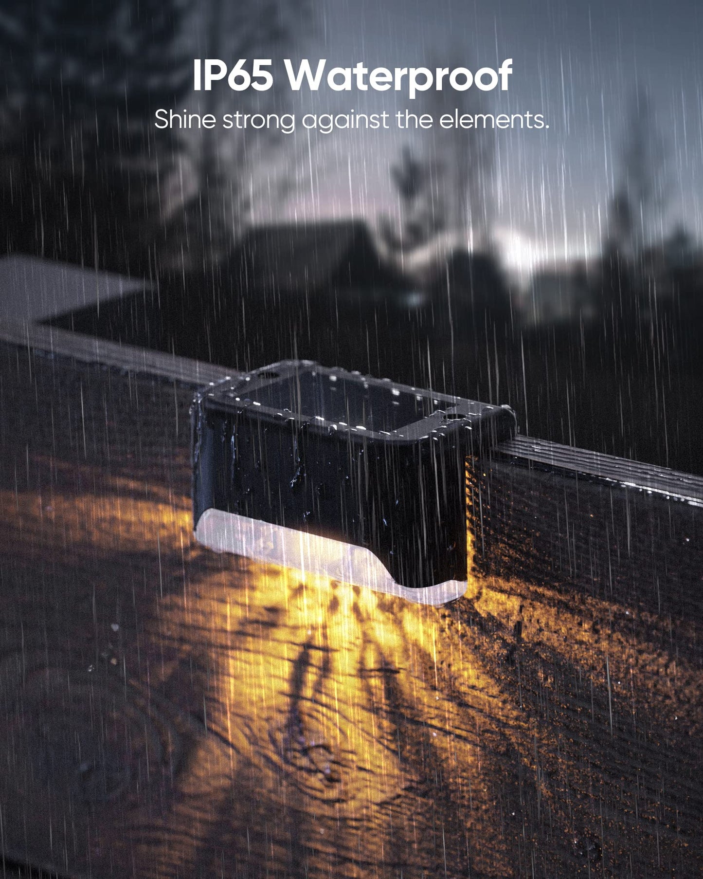 Thomasequestrian | 16 Pack Solar Deck Light – Weatherproof LED Fence Light for Garden & Terrace, Black