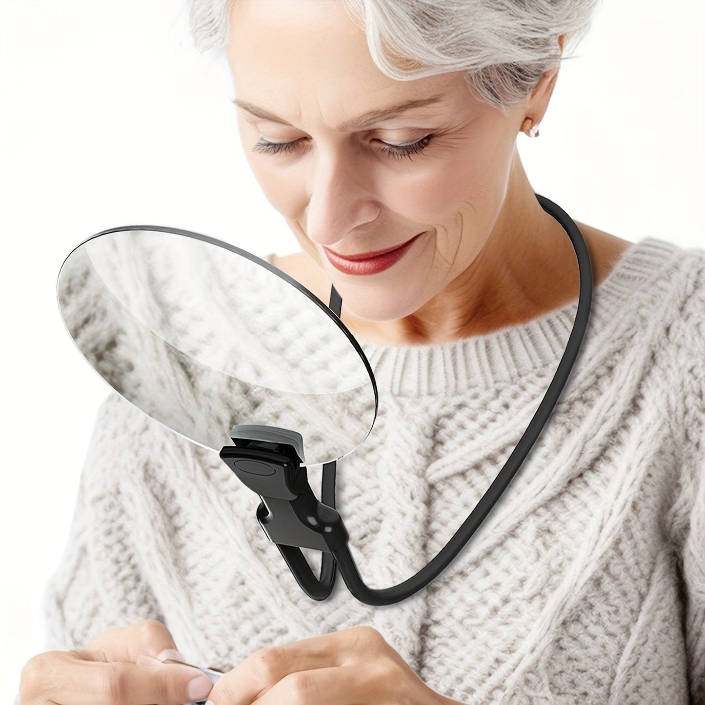 Thomasequestrian | Hands-Free Magnifying Glass with Neck Strap – 5X Magnification for Reading & Hobby Work