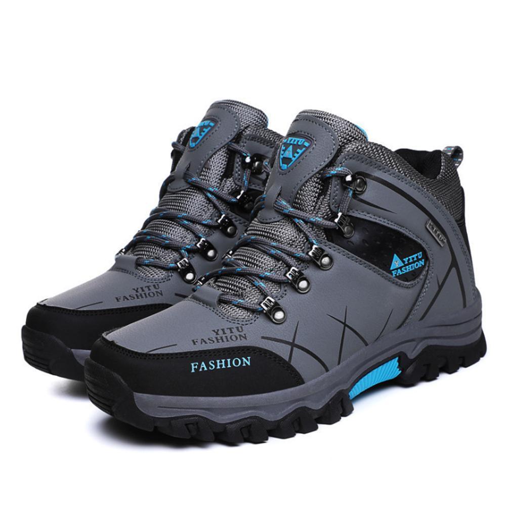 Thomasequestrian | Men's Hiking Shoes with Fur – Winter Waterproof Boots for Outdoor Adventure