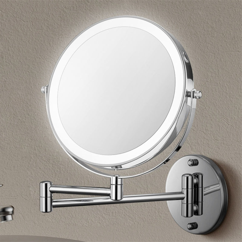 Thomasequestrian | Rechargeable Wall-Mounted Shaving Mirror - 360° Rotation with LED Lighting