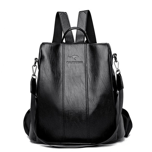 Thomasequestrian | Theft-Proof Leather Backpack for Women – Vintage Style Anti-Theft Travel Daypack