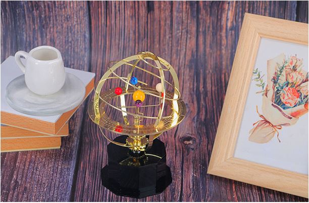 Thomasequestrian | Grand Orrery Model – Handcrafted Mechanical Brass Solar System Replica with 5 Planets