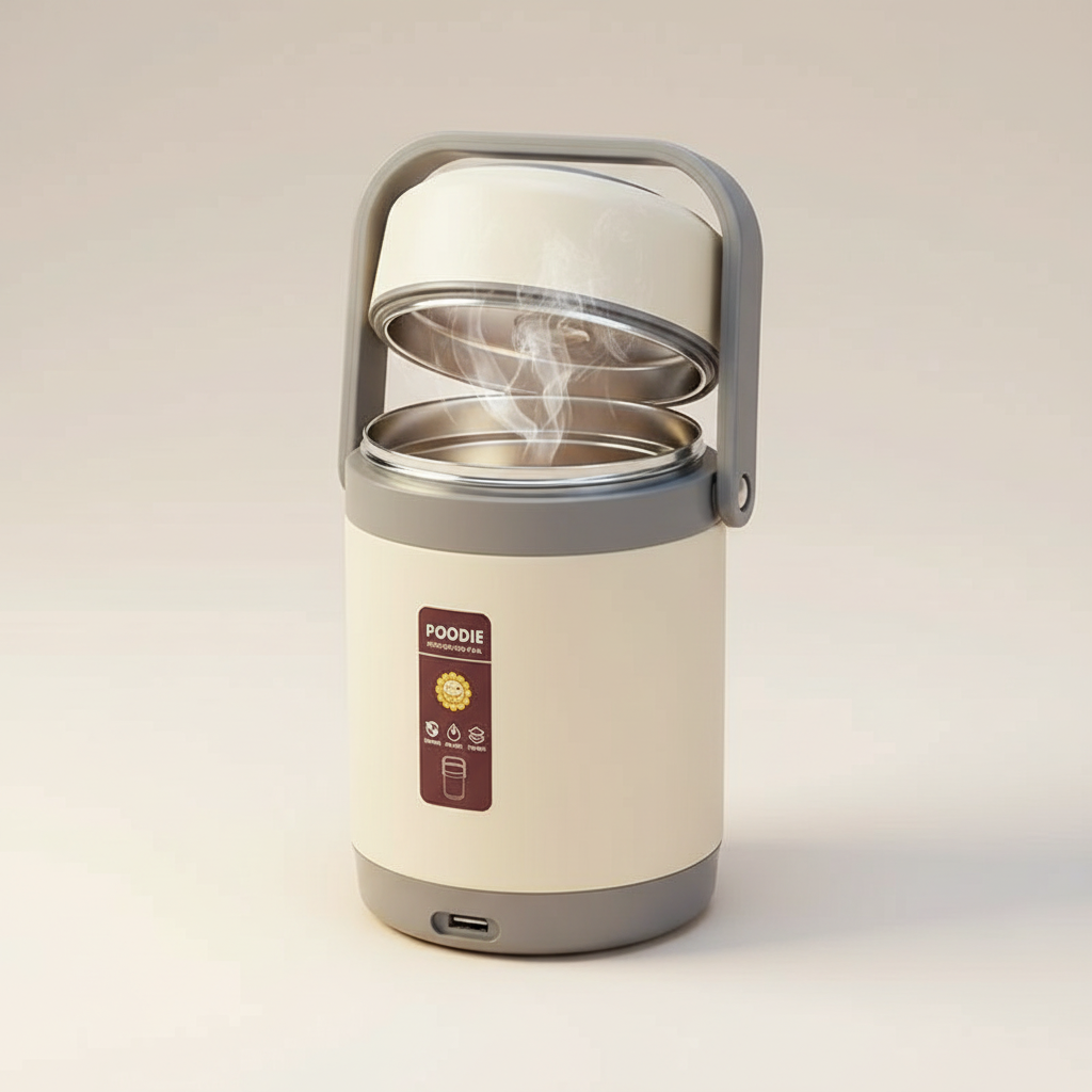 Thomasequestrian | USB Heated Lunch Box – 304 Stainless Steel Portable Food Warmer for Work & Travel
