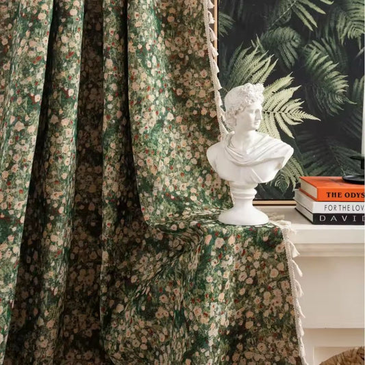 Thomas Equestrian | French Vintage Floral Pattern Curtain