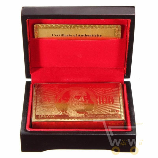 Thomasequestrian | 24K Gold Plated Playing Cards with Wooden Storage Box