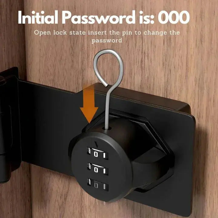 Thomasequestrian | Combination Lock - Zinc Alloy Keyless Door Lock with 1000 Codes