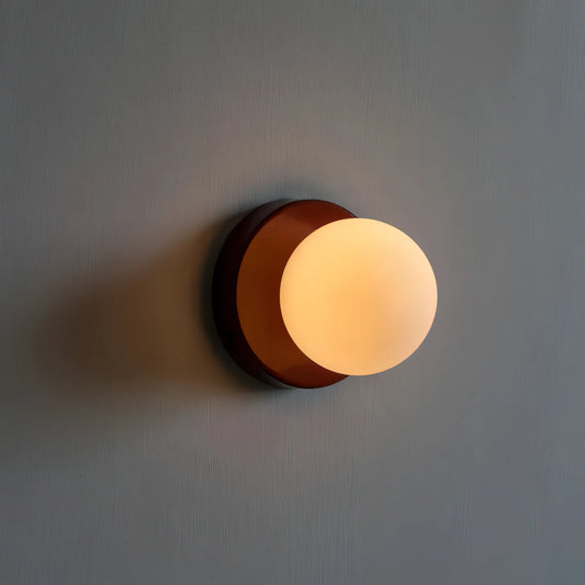 Thomasequestrian | Nereo Mini Glass Nordic Wall Lamp – Minimalist Colored Scandinavian Sconce