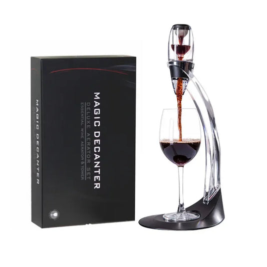 Thomasequestrian | Wine Aerator & Decanter Set – Pourer with Filters, Aerator Sieve & Stand Diffuser for Dining Room Bar
