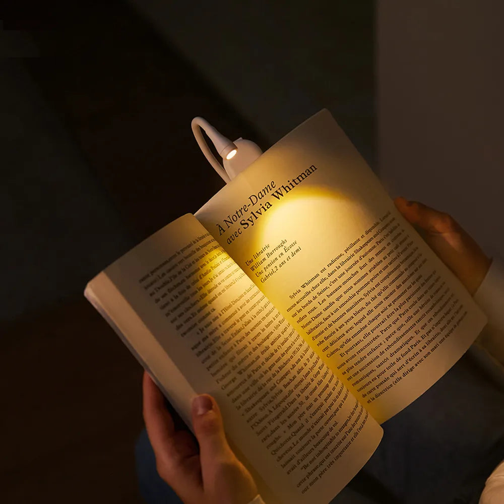Thomasequestrian | Mini Book Light - Portable Clip-On Night Light with USB Charging, Dimmable LED