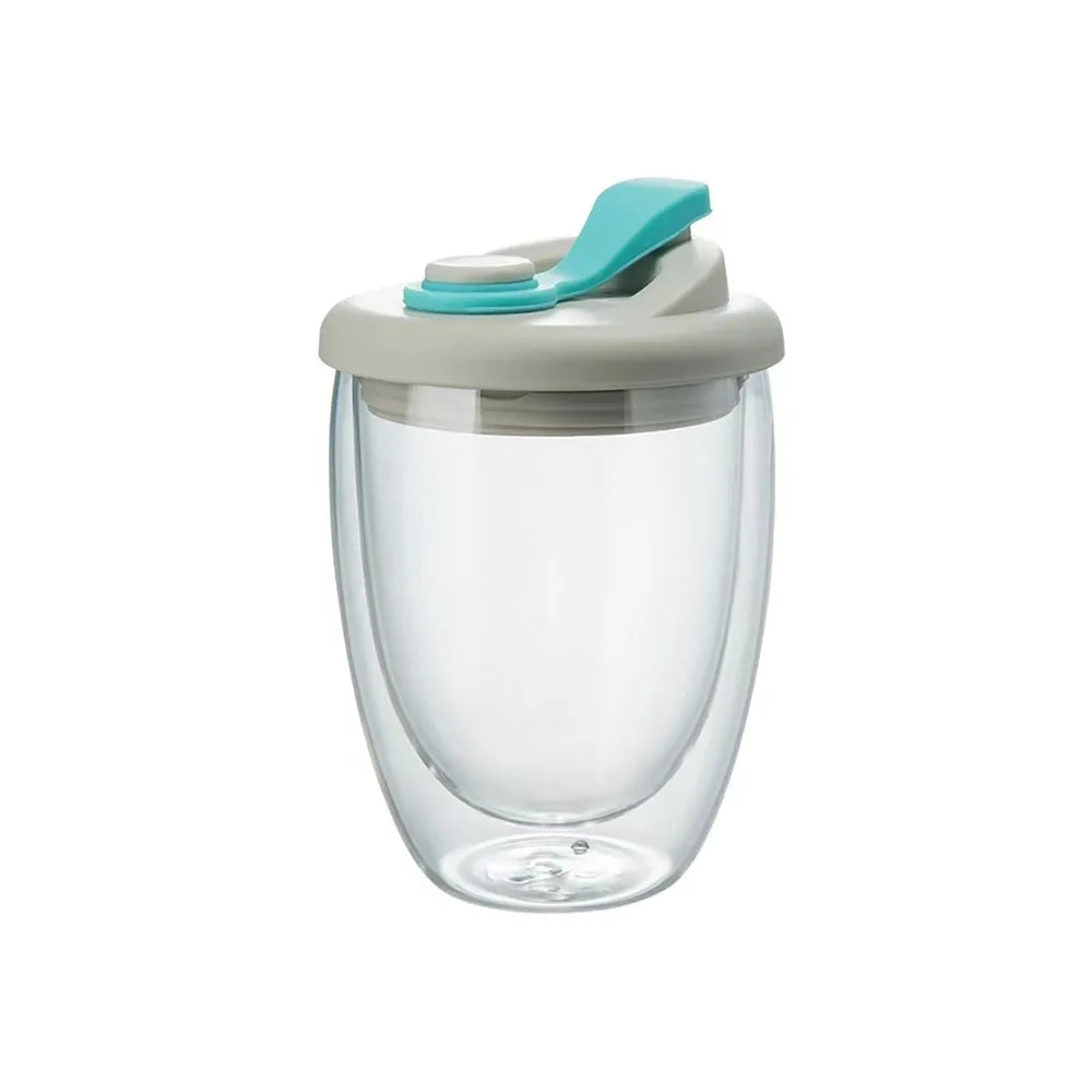 Thomasequestrian | Leak-Proof Double Wall Glass Transparent Mug
