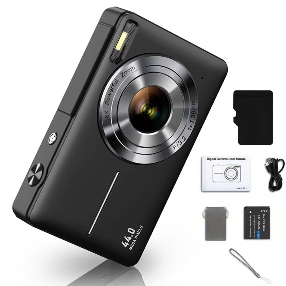 Thomasequestrian | High-Resolution Kids' Digital Camera - 1080P HD, 44MP with 16X Zoom