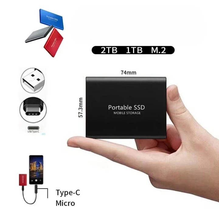 Thomasequestrian | Portable SSD 128GB External Hard Drive – Compact & Fast Storage Drive