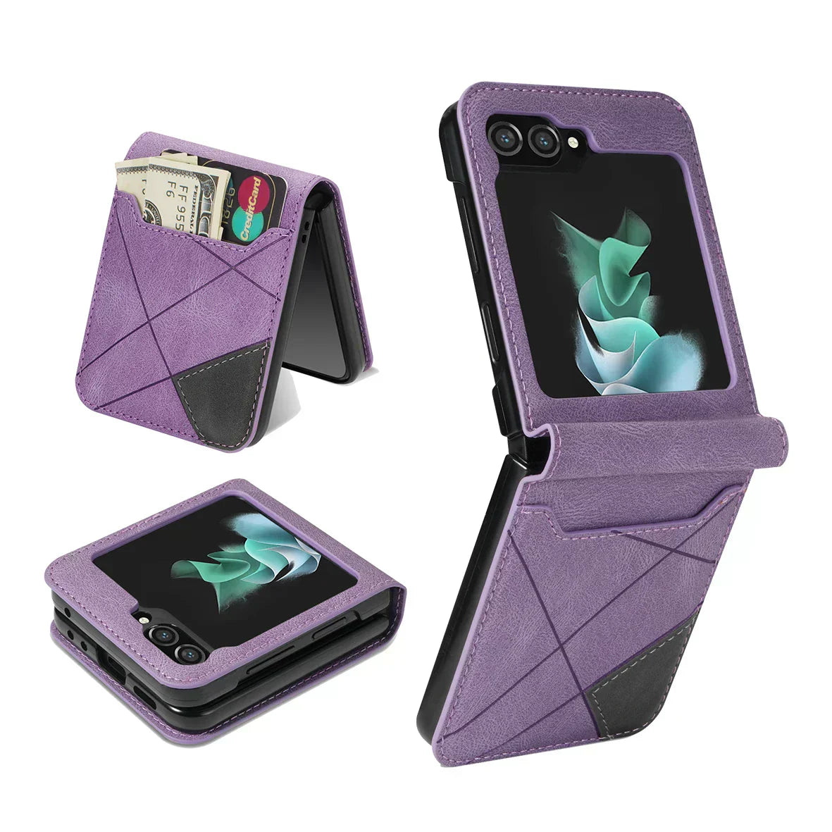 Thomasequestrian | Leather Wallet Case for Samsung Galaxy Z Flip Series – Premium Phone Cover with Card Slots