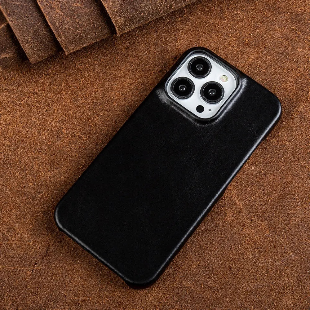 Thomasequestrian | RoyalLeather – Luxurious Handmade Genuine Cowhide Leather Case for iPhone
