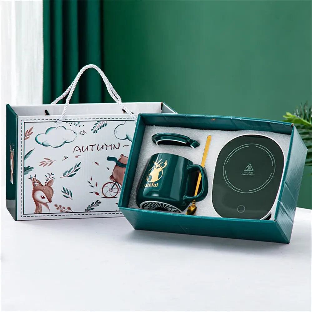 Thomasequestrian | Smart Ceramic Mug Warmer - Electric Coaster for Coffee and Tea