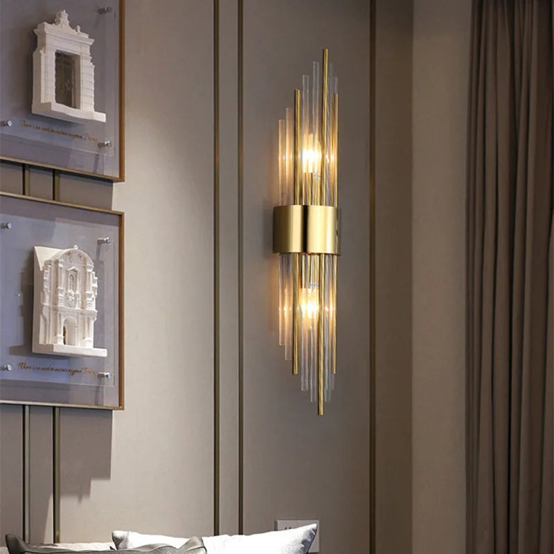 Thomasequestrian | Elegant LED Wall Lamp in Gold – Modern Sconce for Living Room & Bedroom