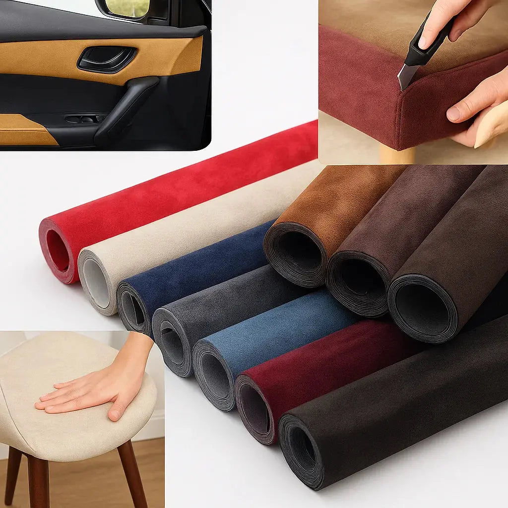 Thomasequestrian | Self-Adhesive Microfiber Suede Fabric – Peel & Stick Suede Cloth for Crafts and Upholstery