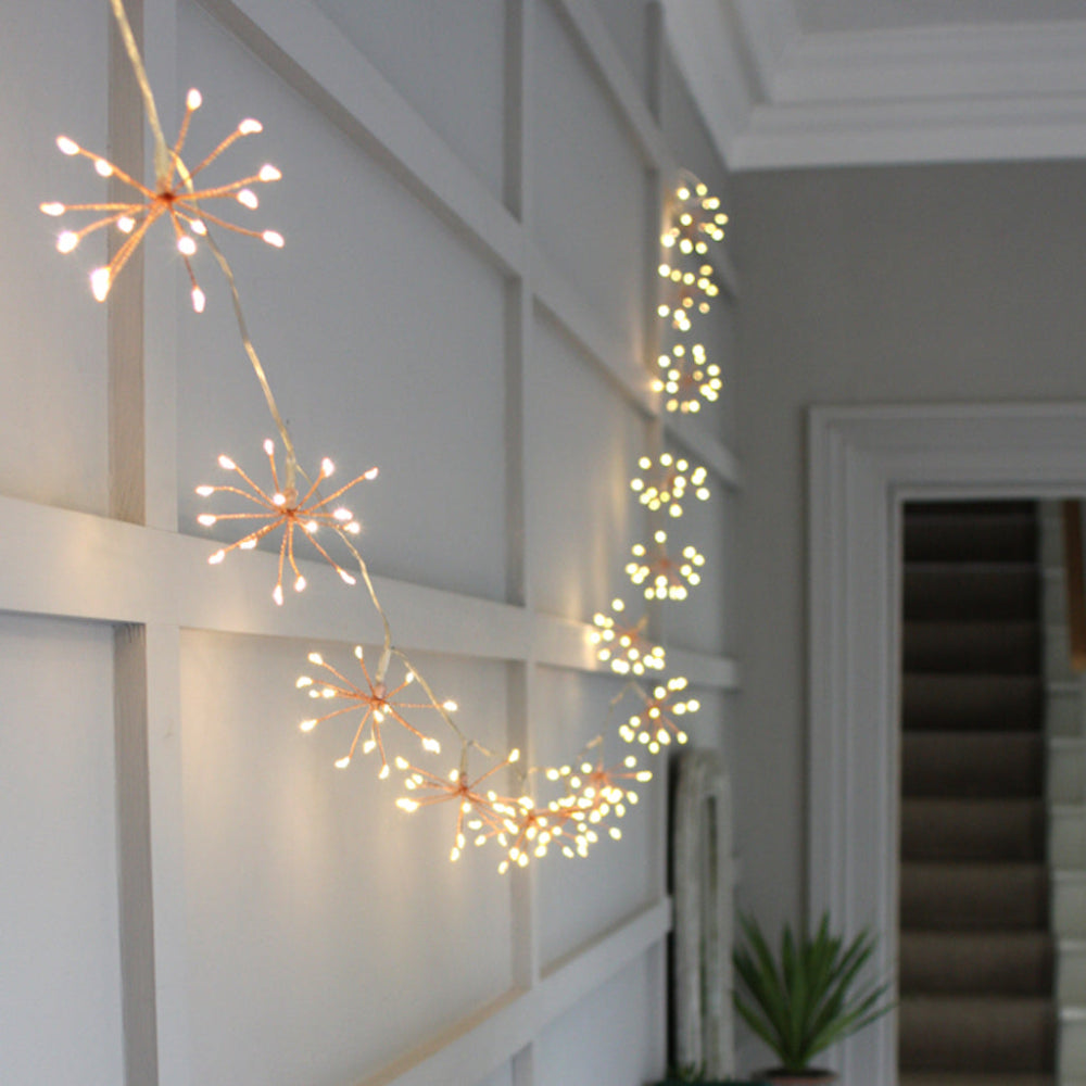 Thomasequestrian | Starburra - Copper Starburst String Lights with Warm White LEDs for Indoor & Outdoor