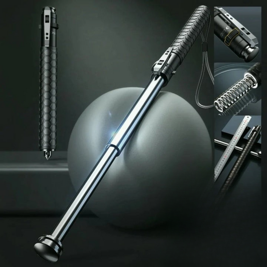 Thomasequestrian | Automatic Self Defense Walking Stick for Hiking & Urban Safety – Tactical Hiking Staff
