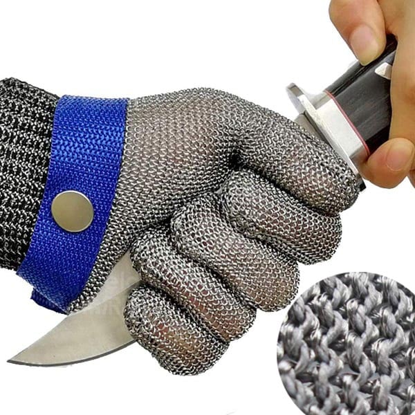 Thomasequestrian | Food Grade Stainless Steel Mesh Metal Glove – Cut Resistant Safety Glove for Kitchen