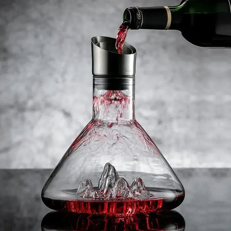 Thomasequestrian | 1500ml Wine Decanter with Aerator – Large Glass Carafe with Pourer for Red Wine