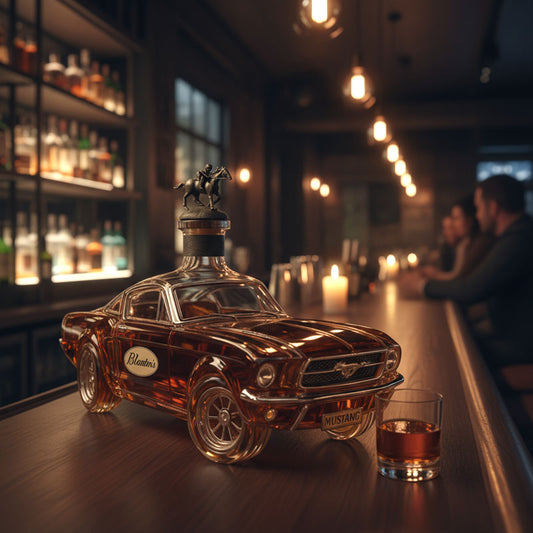 Thomasequestrian | Mustang Car Shaped Whiskey Decanter – Unique Glass Liquor Decanter for Home Bar