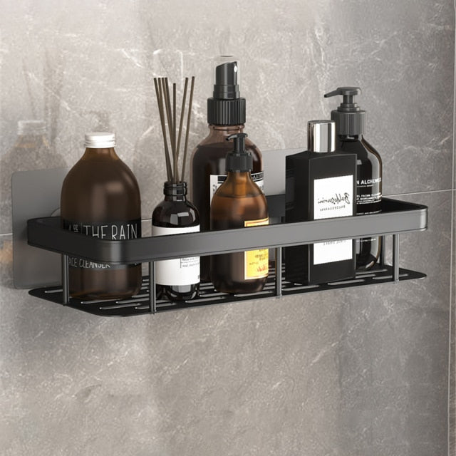 Thomasequestrian | Metal Suction Cup Bathroom Shelves – No-Drill Rustproof Storage Rack for Shower